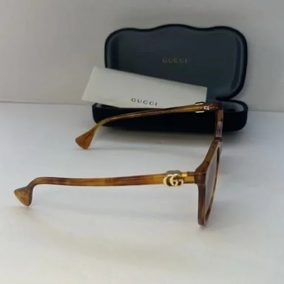 New- Authentic ?GG1071S 003 55 GUCCI HAVANA CAT-EYE 